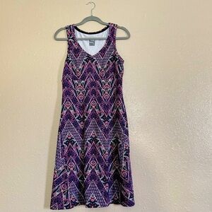 The North Face Purple Geometric Print Hiking Dress Tennis Pickleball Camp